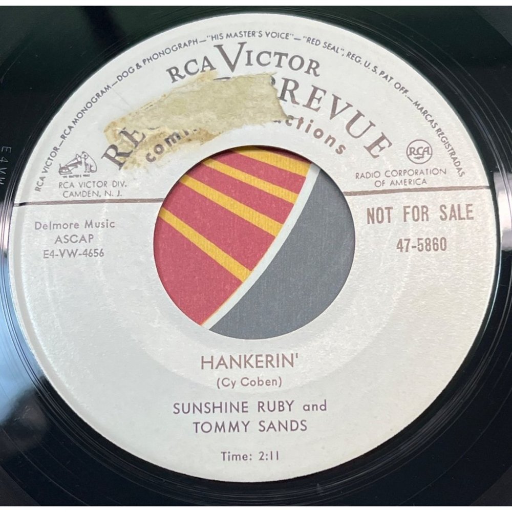 Sunshine Ruby & Tommy Sands Hankerin' / Don't Know How 45 Country Promo RCA